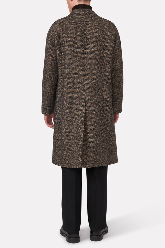 Regular Fit Raglan Donegal Coat Brown Oscar Jacobson