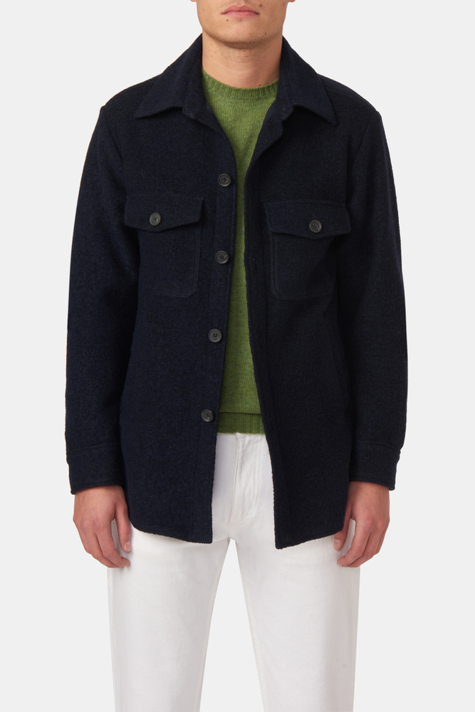 Regular Fit Overshirt Bouclé Wool