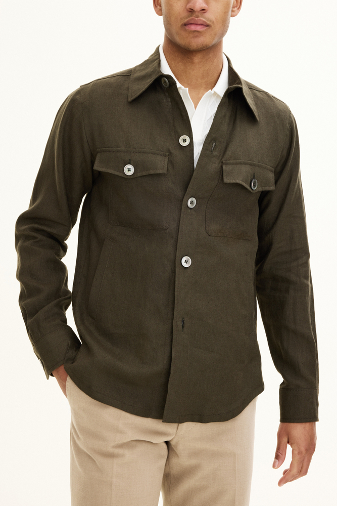 Regular Fit Overshirt Hør