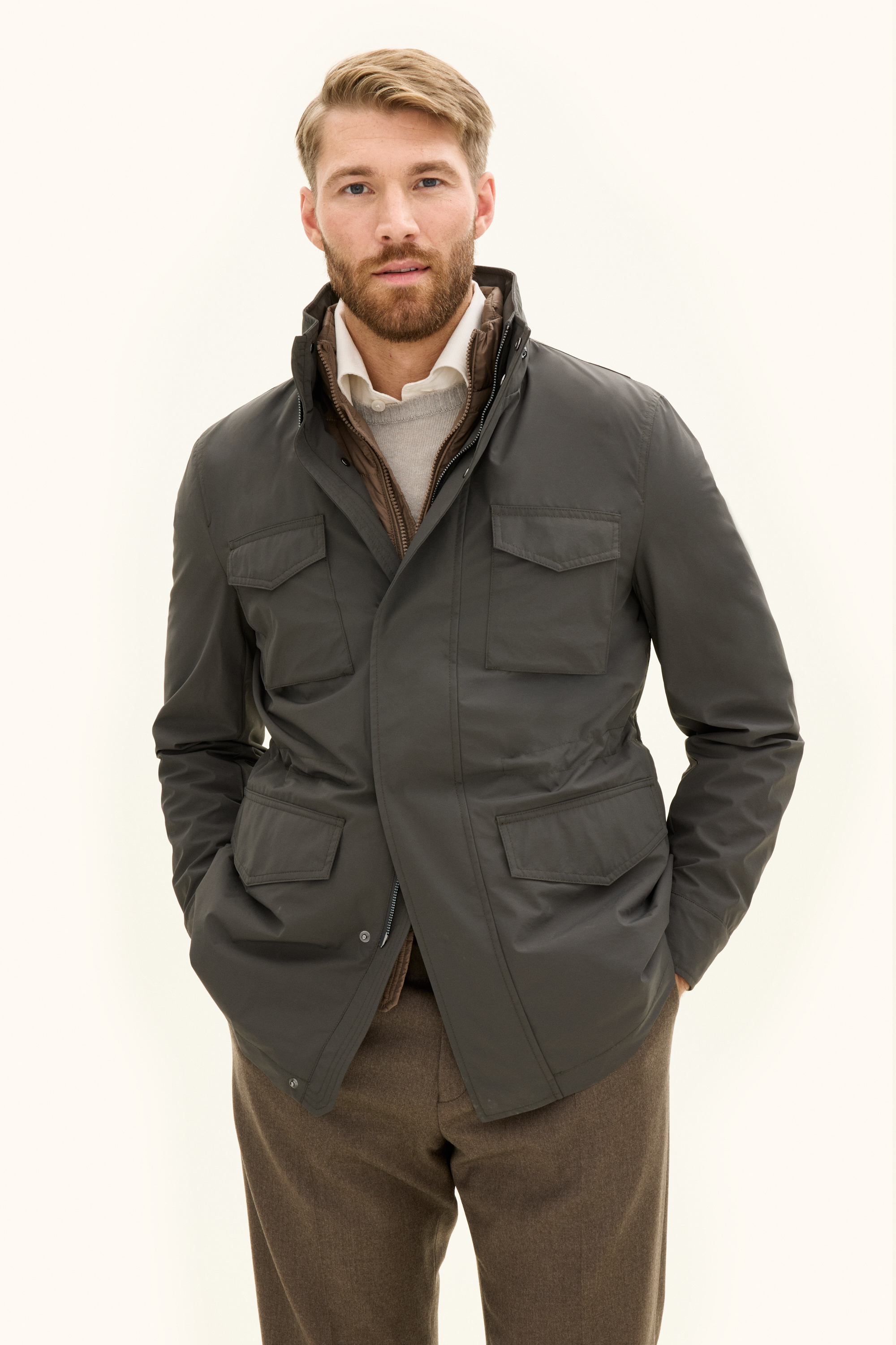 M-65 Nylon Shell Field Jacket - Dark blue | Oscar Jacobson