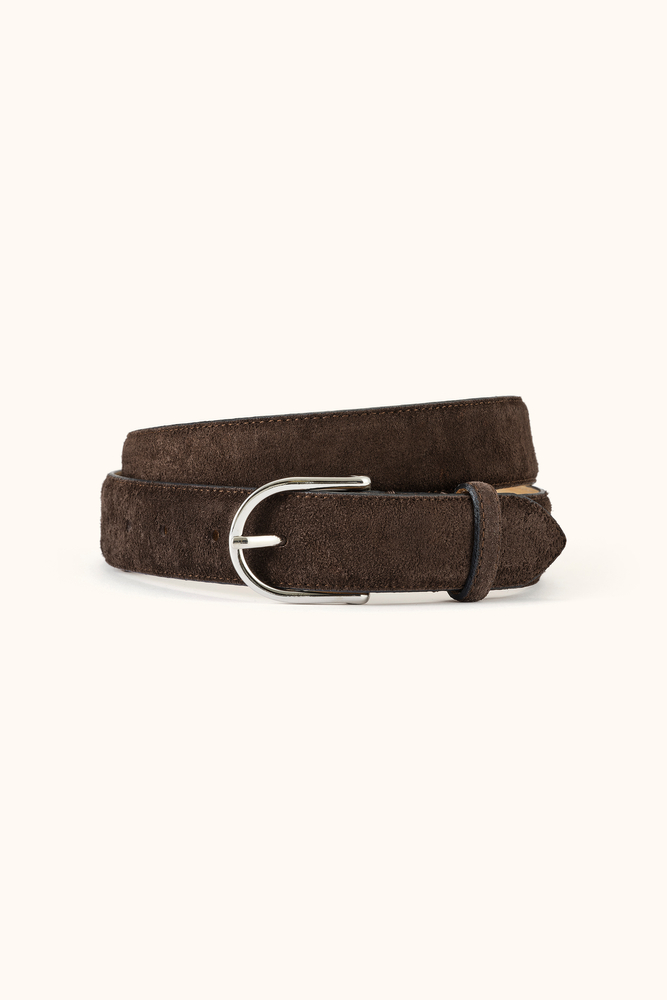 Round Buckle Belt Suede