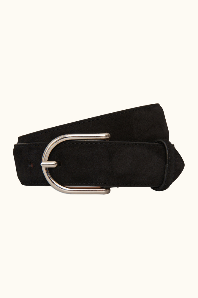Round Buckle Belt Suede