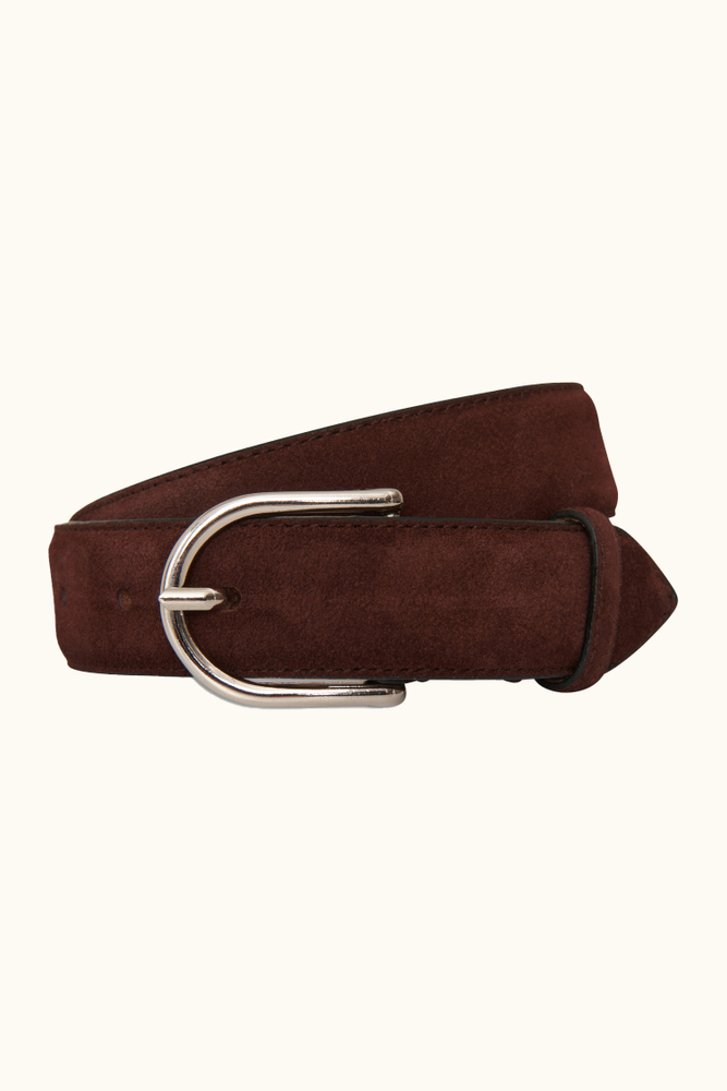 Round Buckle Belt Suede