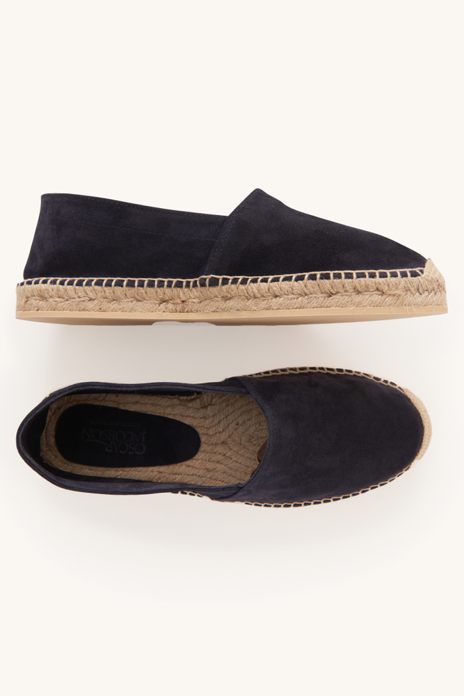 Suede Espadrille Mørk blå Oscar Jacobson