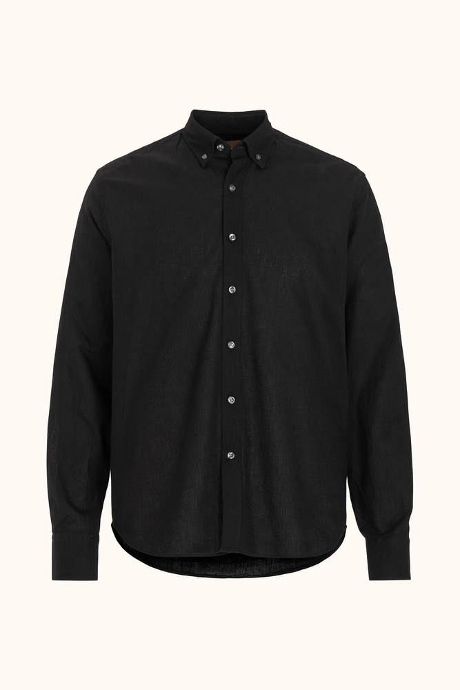 Regular Fit Button Down Hørskjorte