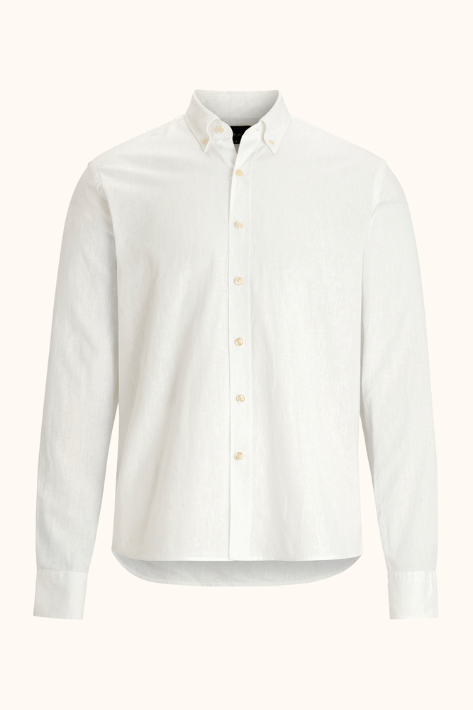 Regular Fit Button Down Hørskjorte