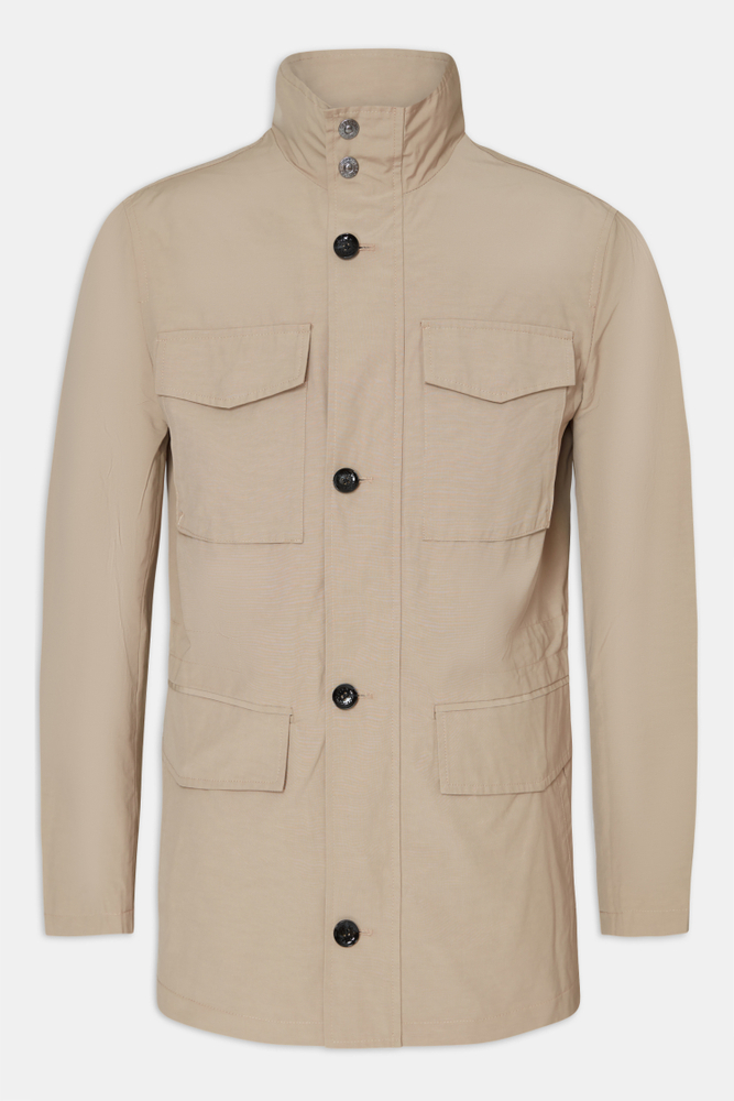 Field Technical Cotton Jacket Beige Oscar Jacobson - Main Image
