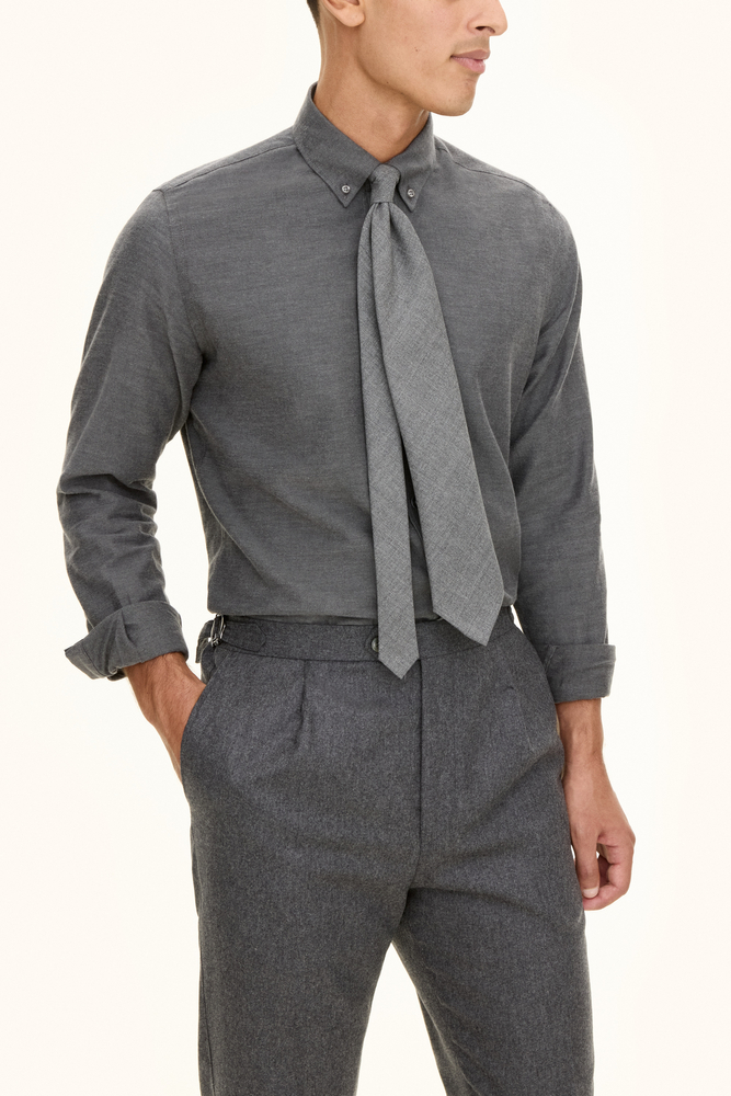 Slim Fit Button Down Flannelskjorte