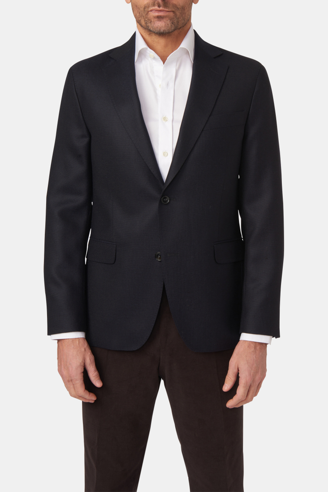 Regular Fit Microstructure Blazer