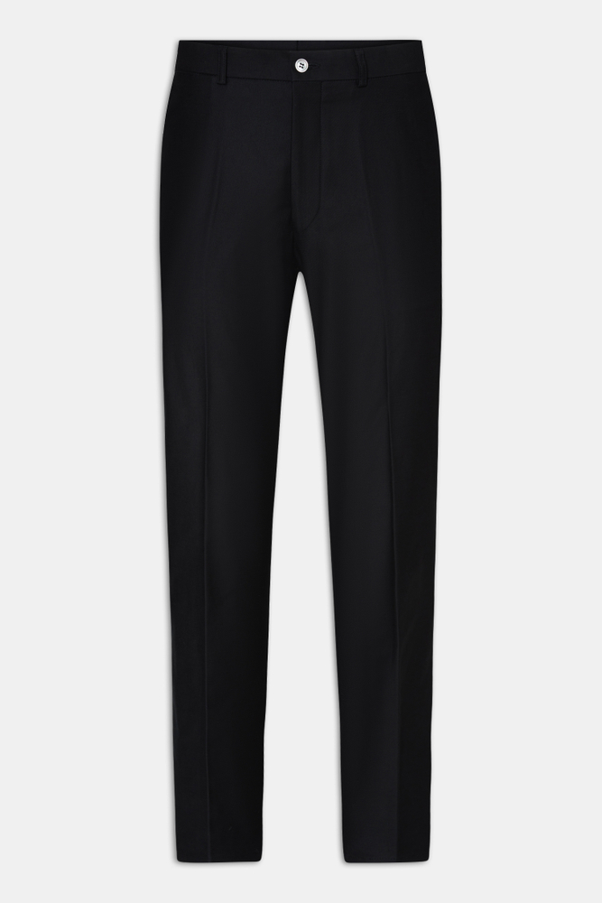 Regular Fit Twill Trousers Black Oscar Jacobson