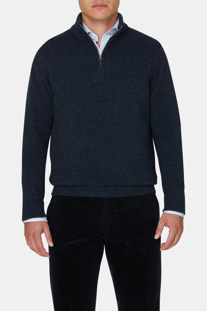 Regular Fit Half Zip Uldblanding