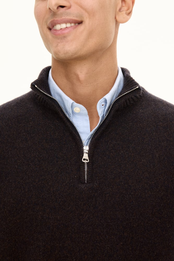 Regular Fit Half Zip Ullblandning