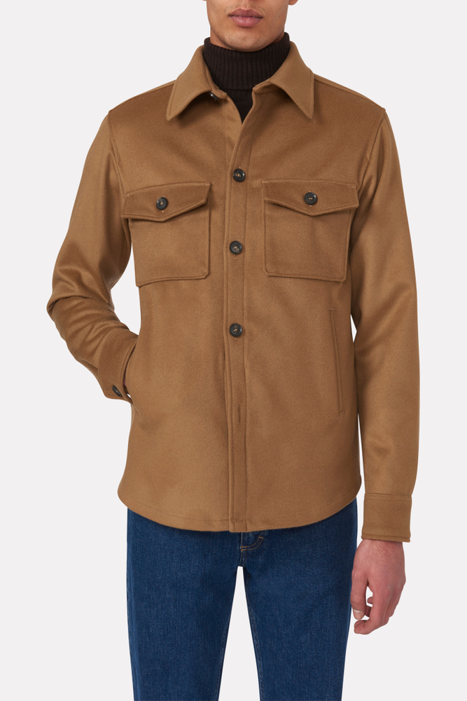 Regular Fit Overshirt Børstet Uld