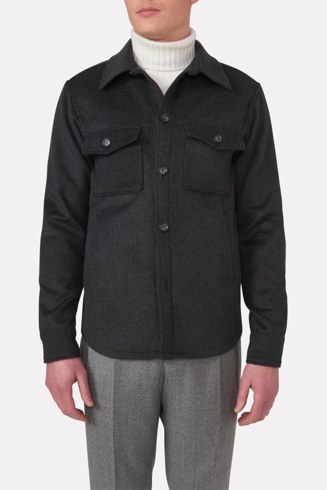 Regular Fit Overshirt Børstet Uld