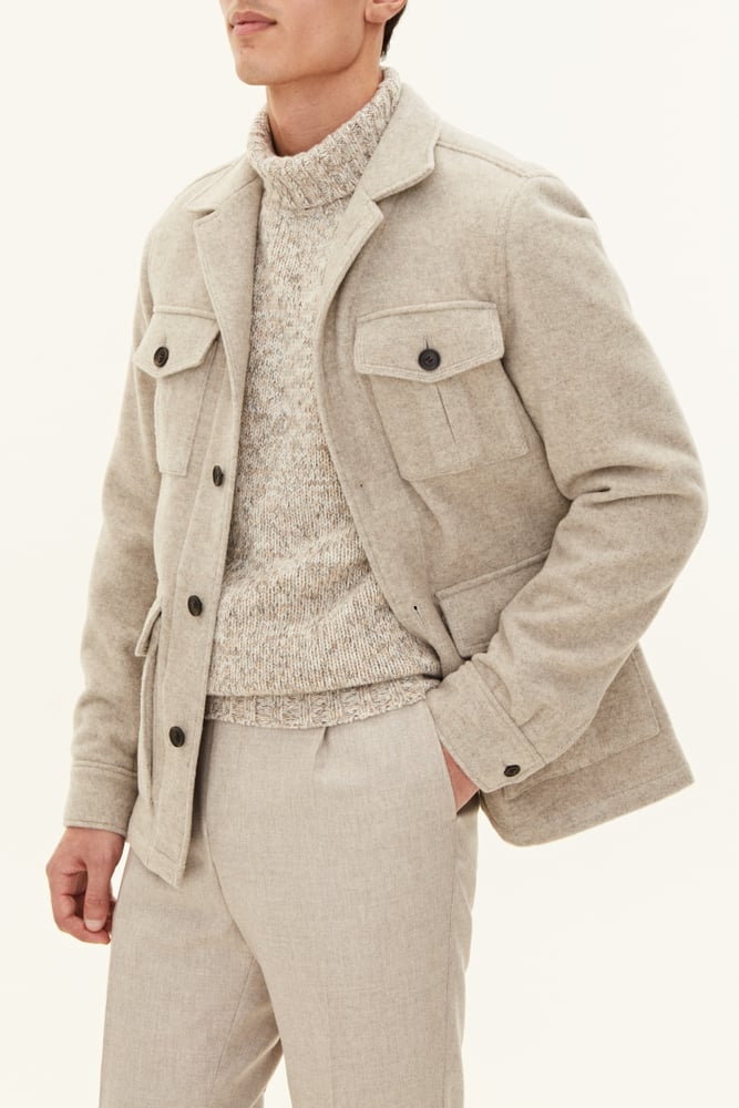 Regular Fit Overshirt Børstet Uld