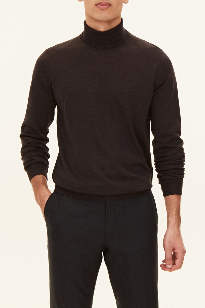 Regular Fit Rullekrave Ekstra Fine Merinould