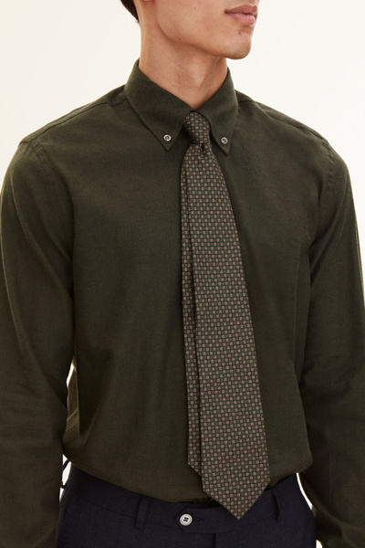 Silk Tie - Green | Oscar Jacobson