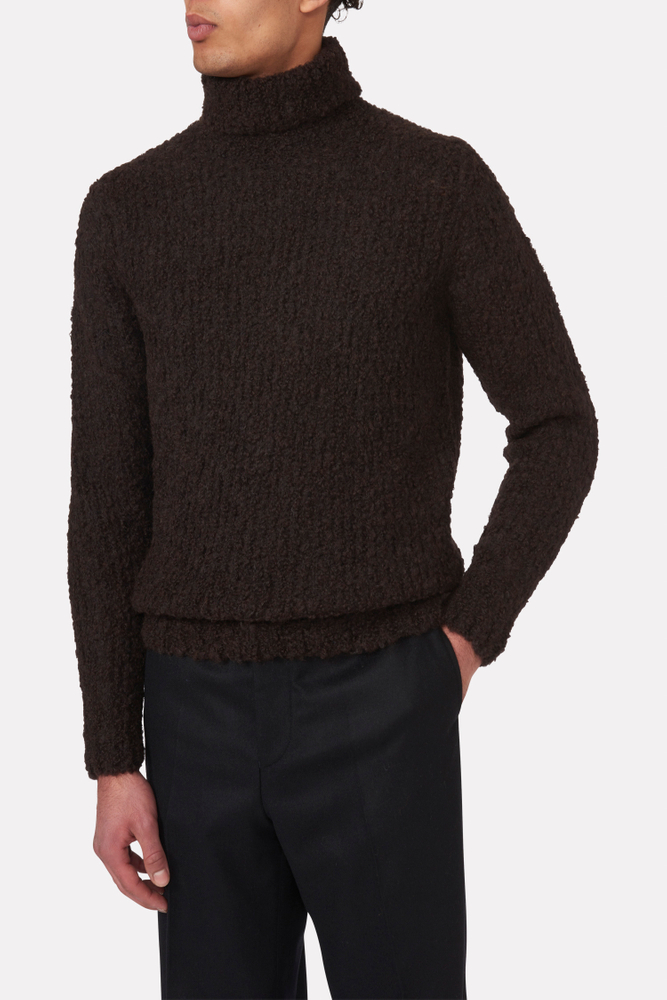 Regular Fit Bouclé Rullekrave