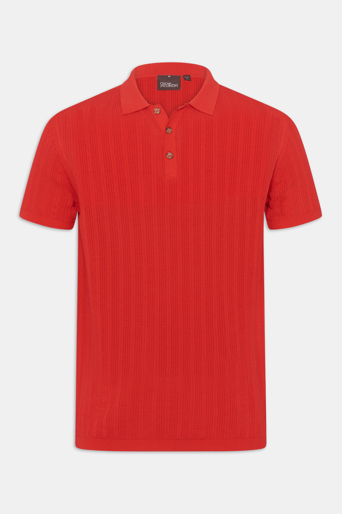 Regular Fit Strukturert Strikket Polo