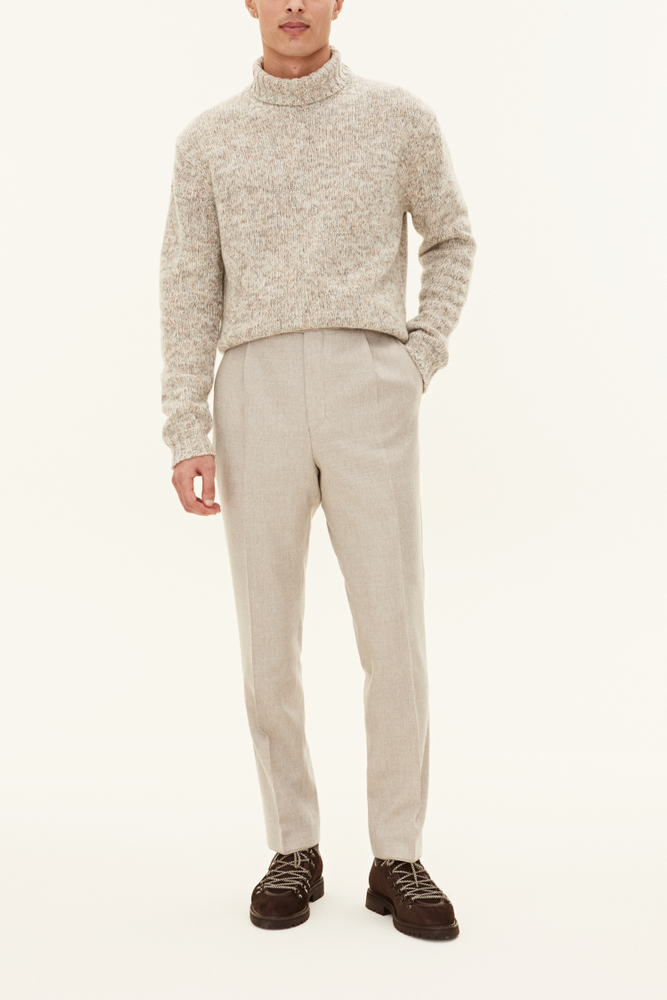 Regular Fit Flannelbukser Høj Talje