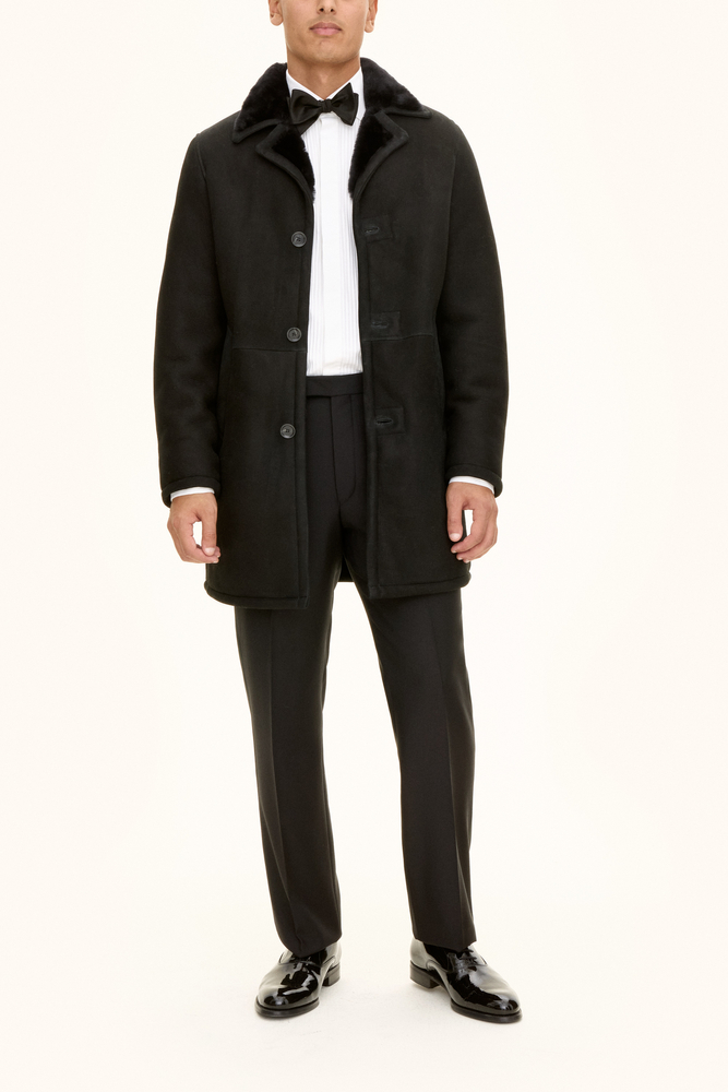 Regular Fit Shearling Coat