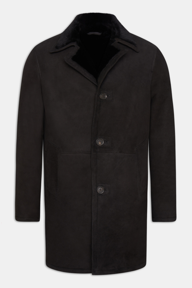 Regular Fit Shearling Coat