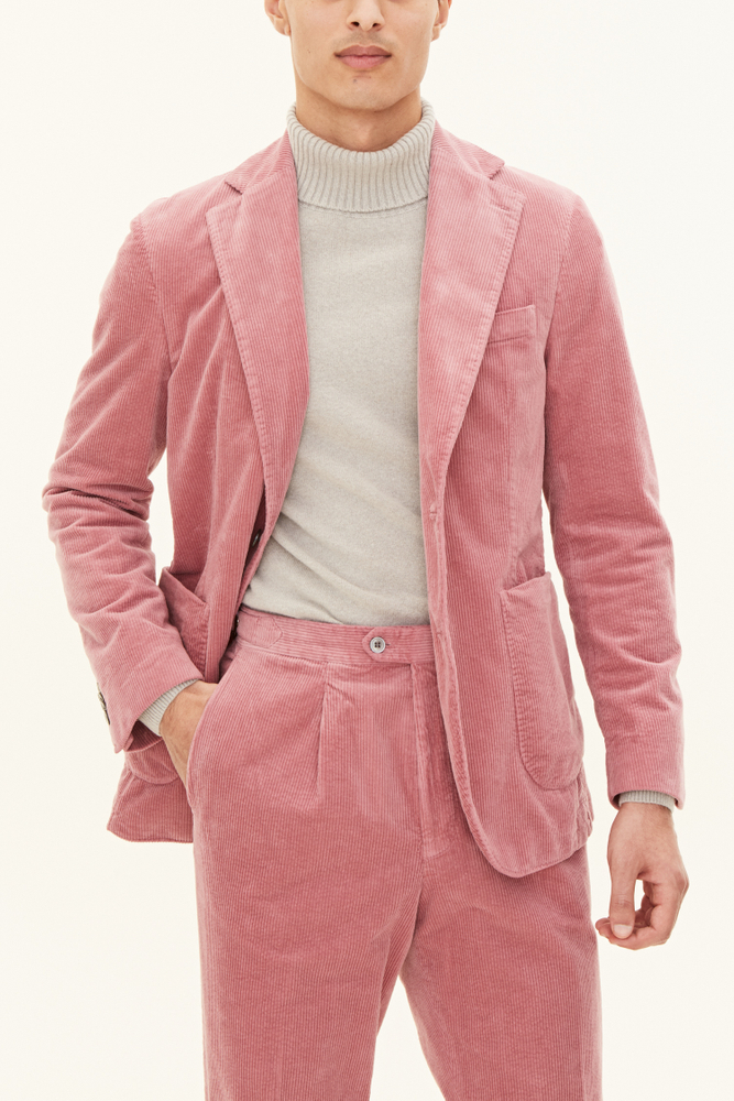 Regular Fit Kordfløyelblazer