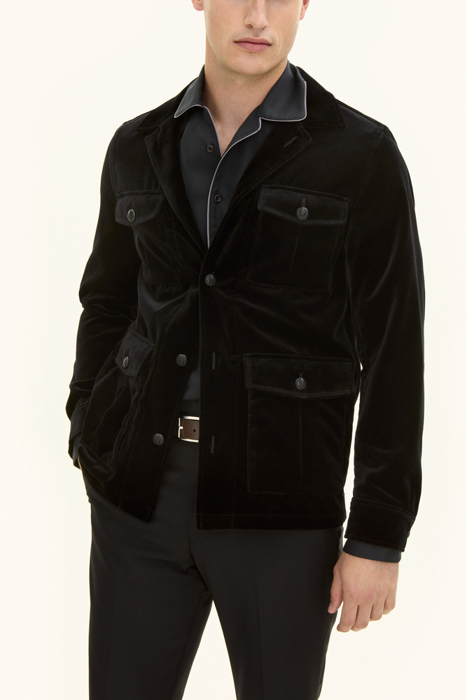 Regular Fit Safari Overshirt Sammet