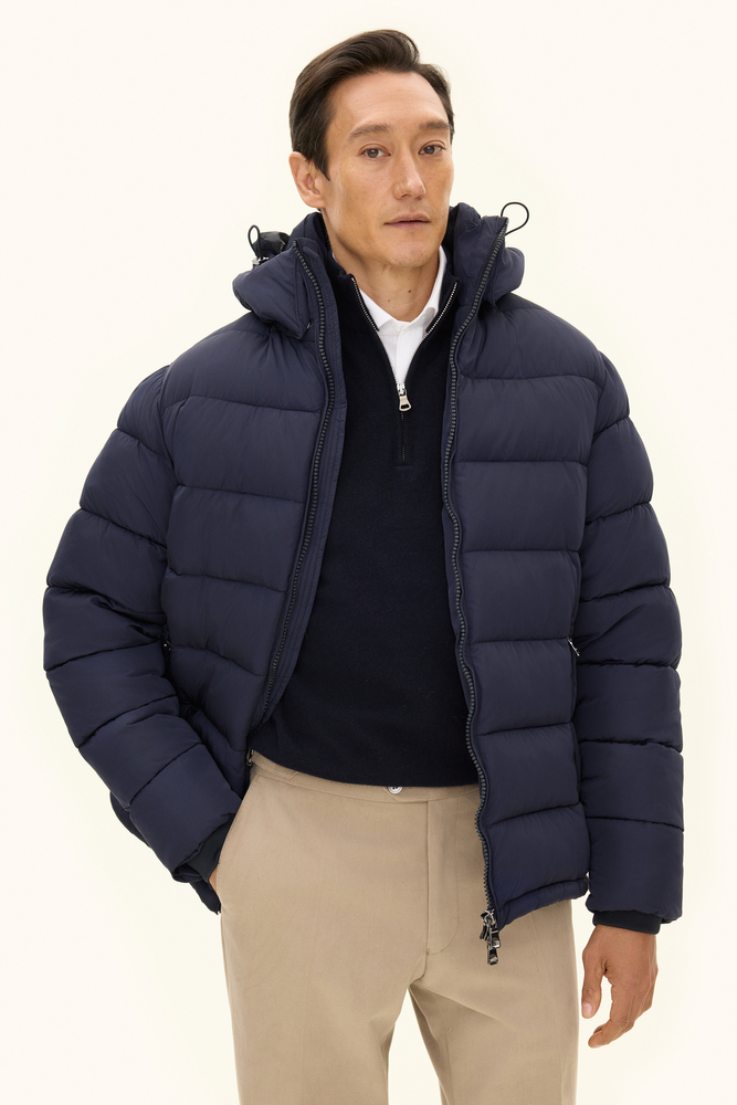 Padded Hood Jacket Dark blue Oscar Jacobson
