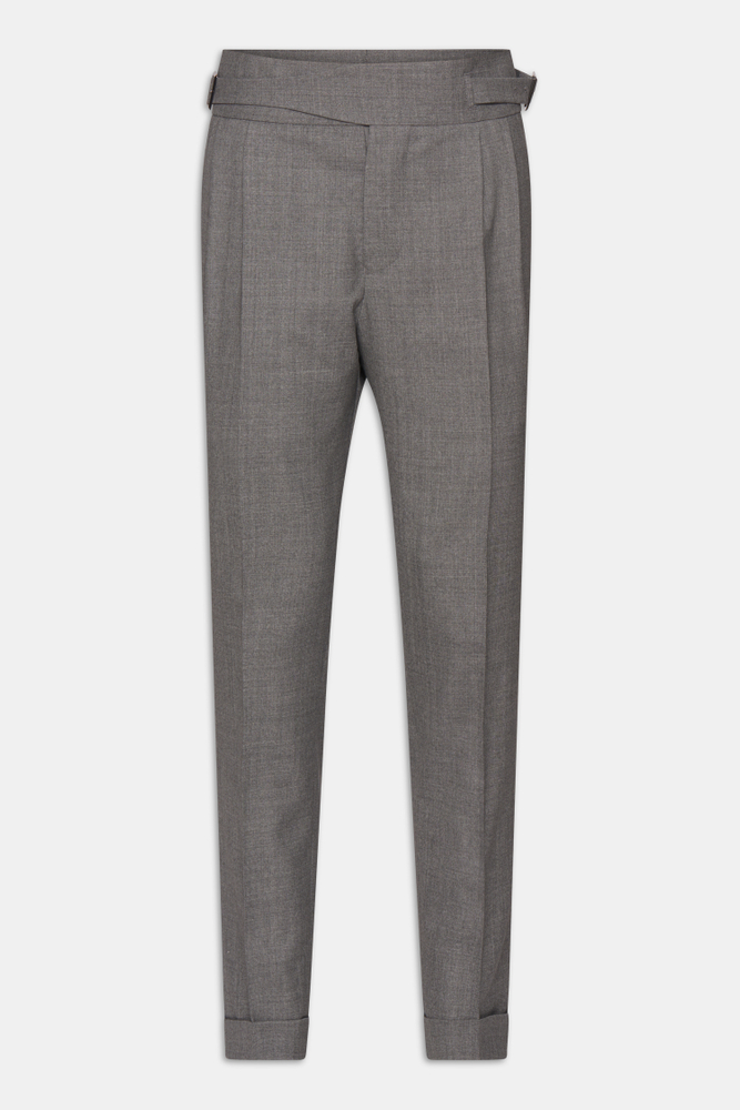 Slim Fit Højtaljet Gurkha Tropical Uld Bukser