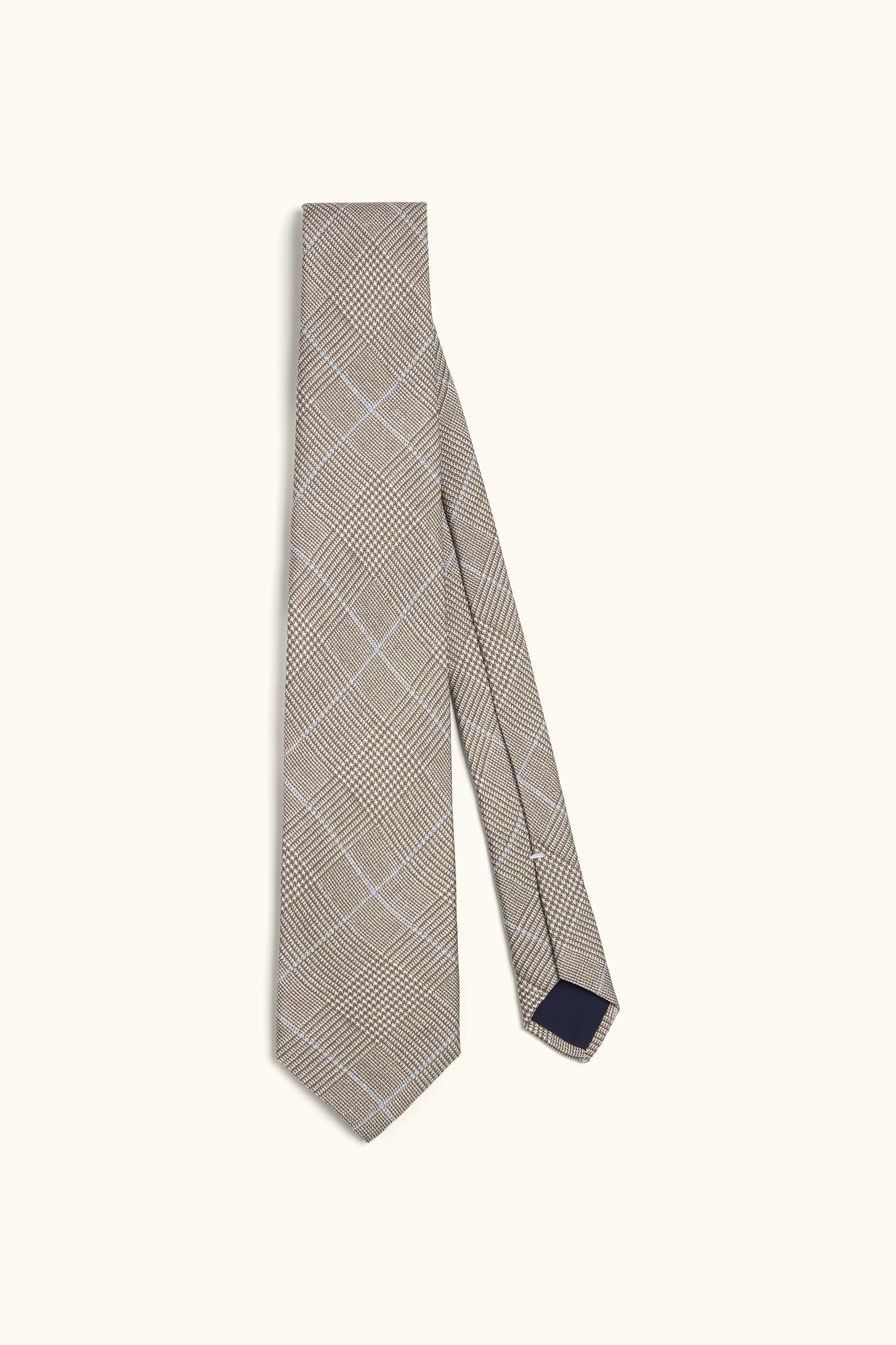Glencheck Tie - Brown | Oscar Jacobson