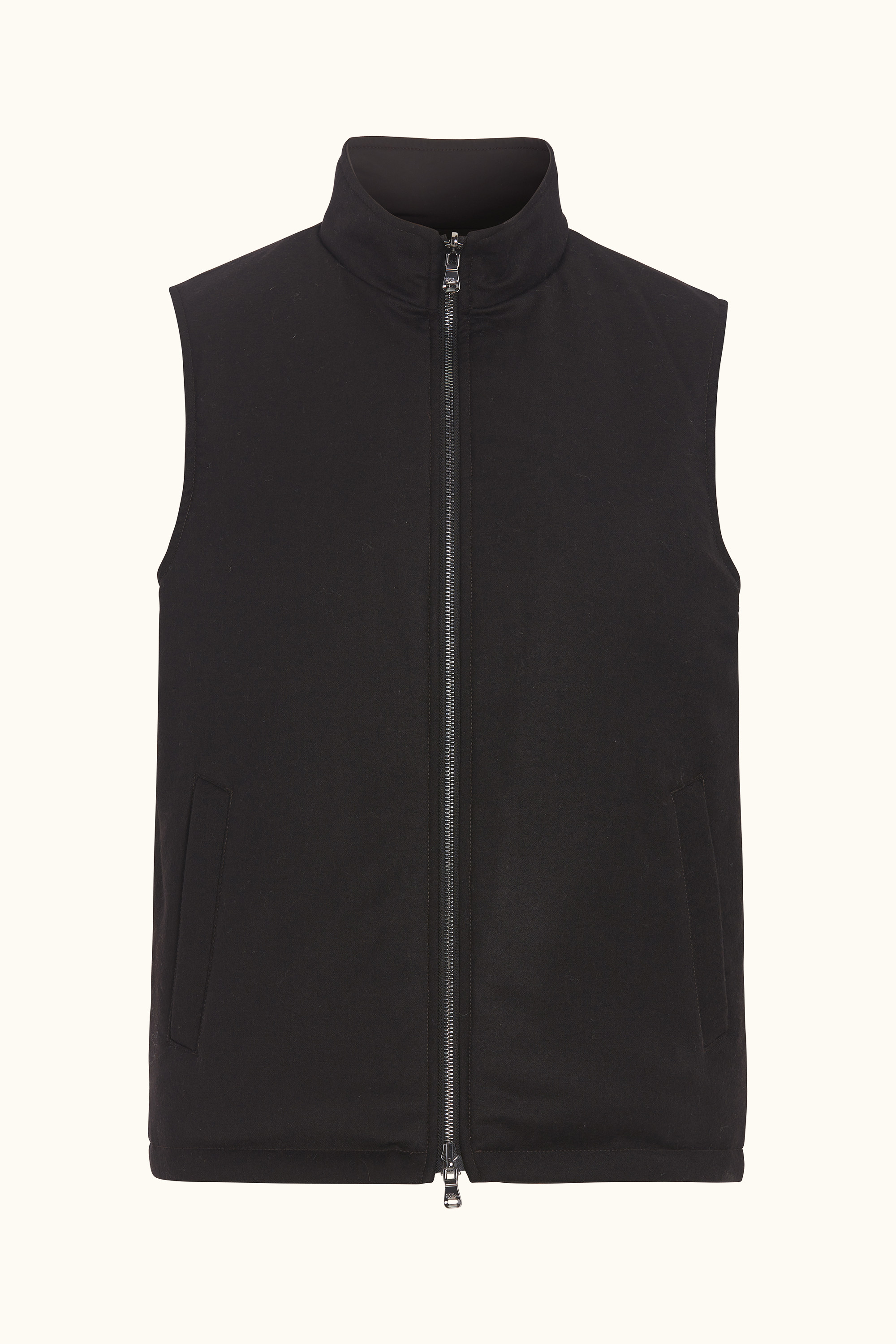 Reversible Padded Flannel Vest - Dark blue | Oscar Jacobson