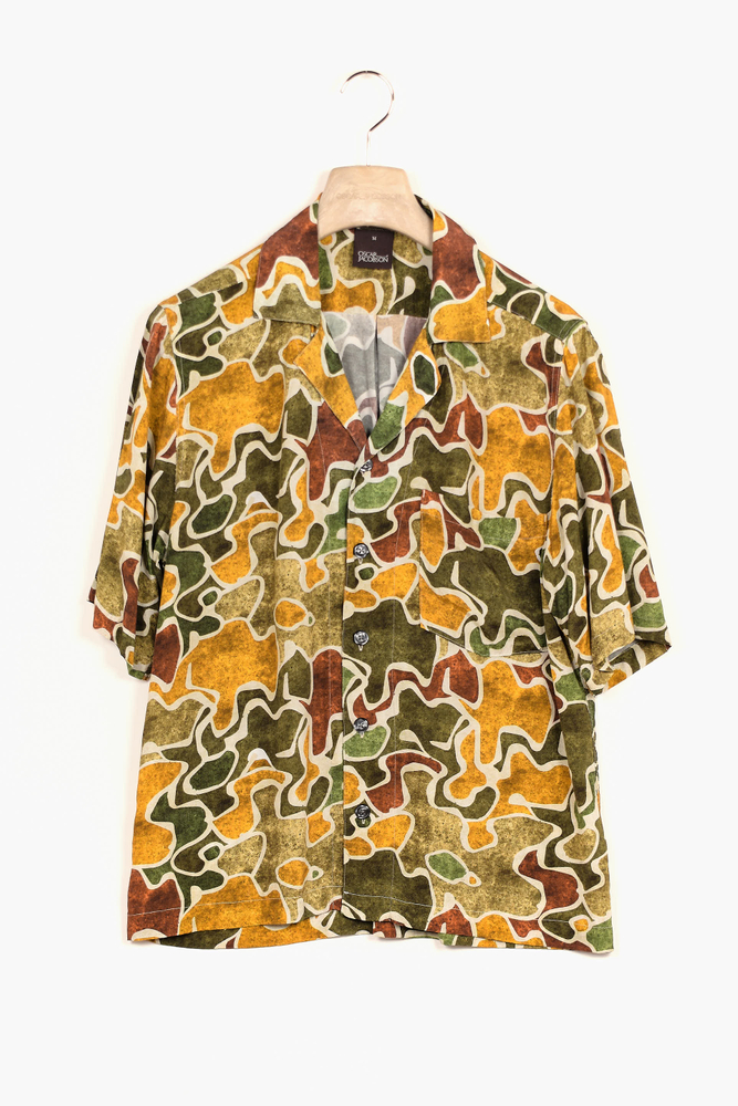 Mönstrad Kortärmad Skjorta Green Oscar Jacobson