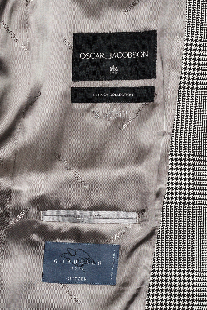 Uld Check Regular Fit Uld Glencheck Blazer - Sort | Oscar Jacobson