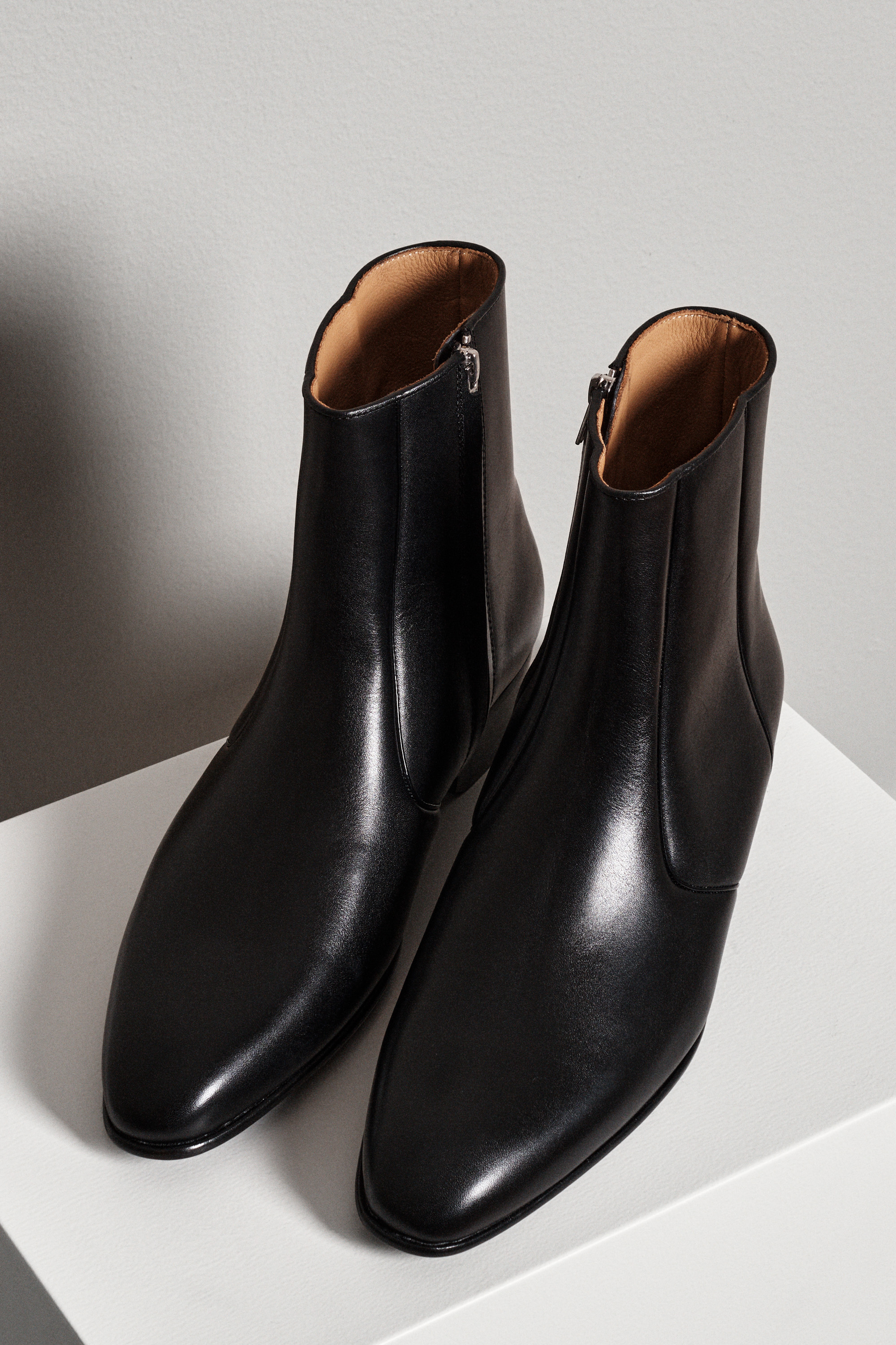 モッピー cuban boots 43. 3house愛用、着用 Zipped Cuban Heel Boots - Black | Oscar Jacobson