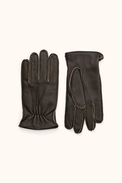 小物 DEVOA Glove Type Deer Leather Deerskin Gloves - Brown | Oscar Jacobson