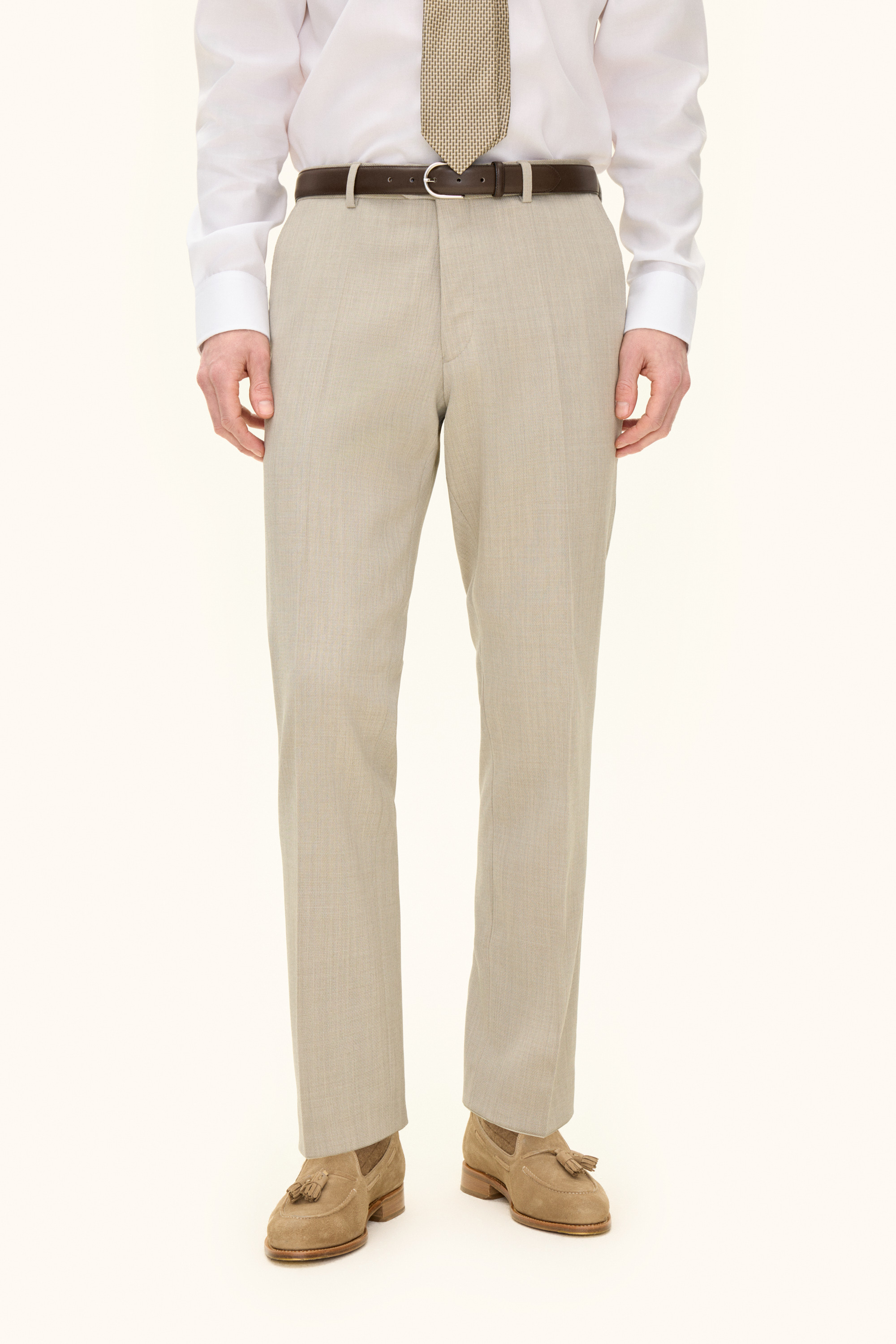 white dress newport beach Rafaela - Corset Waist Tailored Trousers - Beige