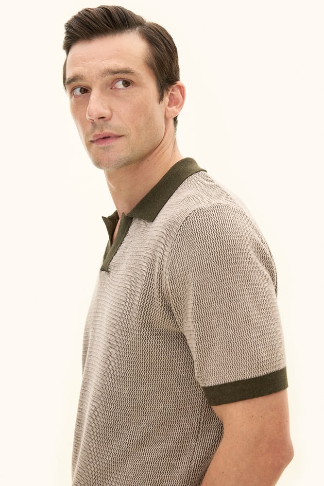 Regular Fit Cotton Polo Shirt - Green | Oscar Jacobson