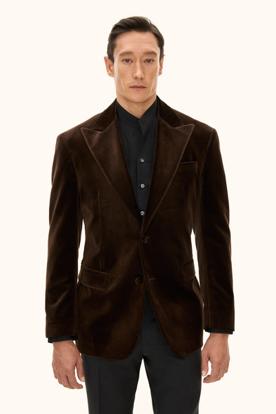 Dynamic Hand 310 Regular Fit Sammetskavaj - Brun | Oscar Jacobson